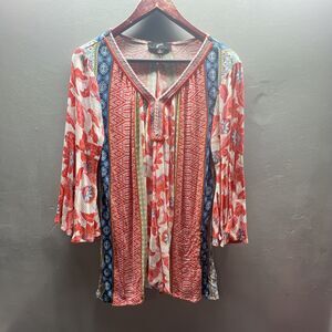 GNW Brand Top Women’s Medium Gauzy V Neck Blouse